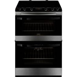 Zanussi ZCV68300XA Electric Ceramic Double Oven Cooker in Stainless Steel